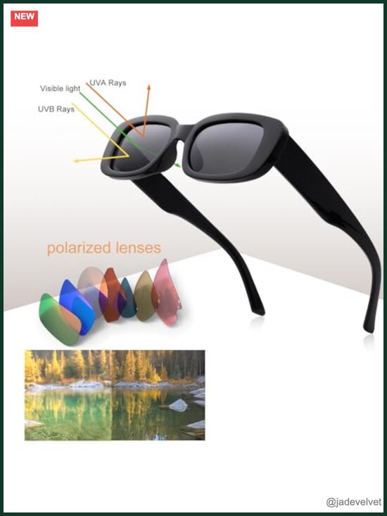 Retro Vintage Small Square Rectangle 90s Y2K Sunglasses Pack of 4 main image 4